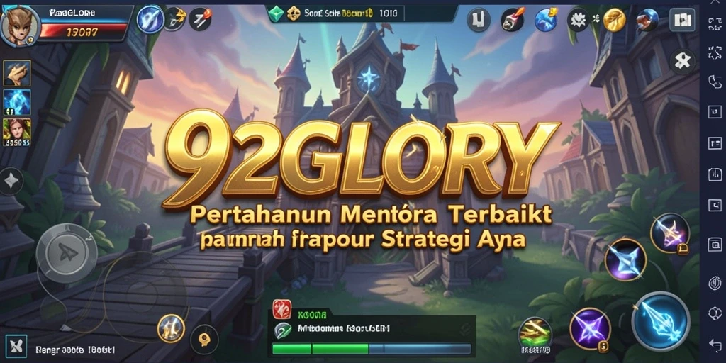 Gameplay seru 92GLORY dalam pertahanan menara.
