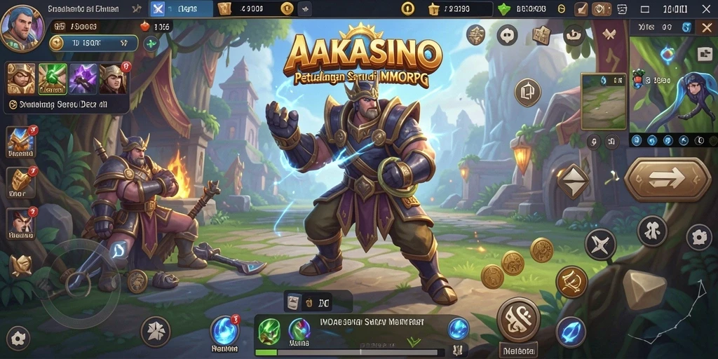 Tangkapan layar AAKASINO menampilkan aksi petualangan MMORPG yang mendebarkan.