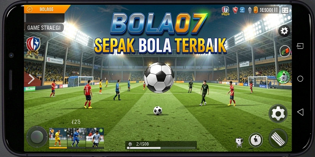 Screenshot gameplay BOLA07 menunjukkan strategi seru di lapangan.