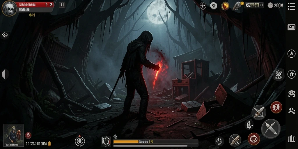 Gameplay menegangkan D200M di dunia kegelapan.