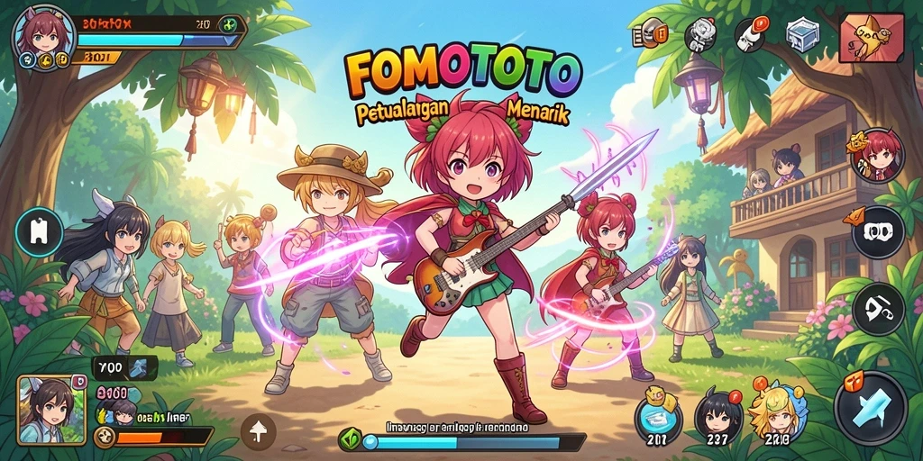Tampilan gameplay FOMOTOTO yang menawan dan penuh aksi.