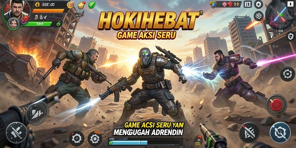 Tampilan gameplay HOKIHEBAT yang menegangkan dan seru.