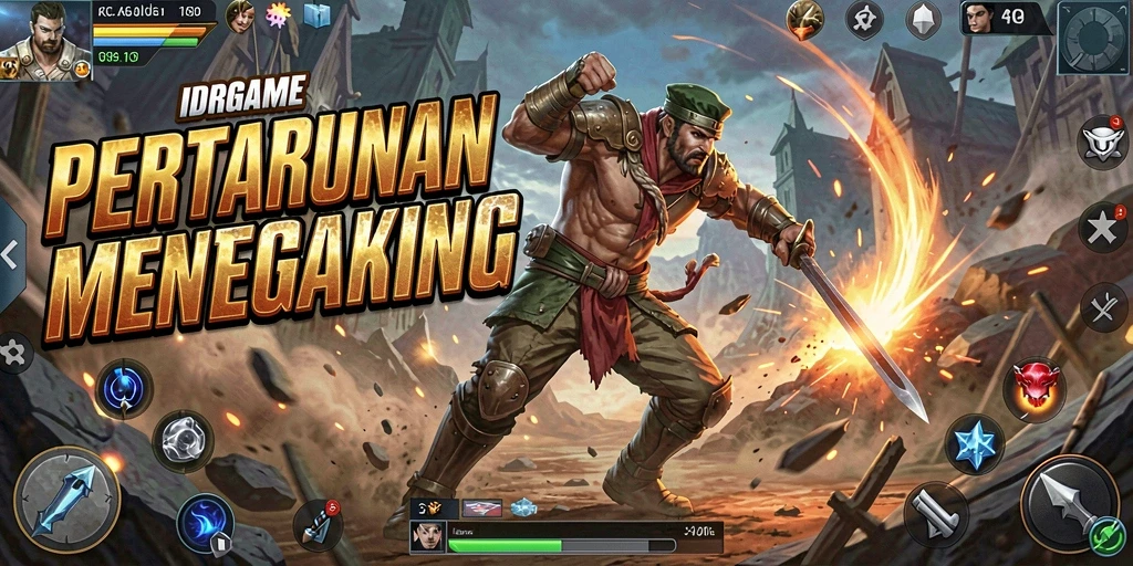 Tangkapan layar gameplay IDRGAME menampilkan aksi pertarungan yang intens.