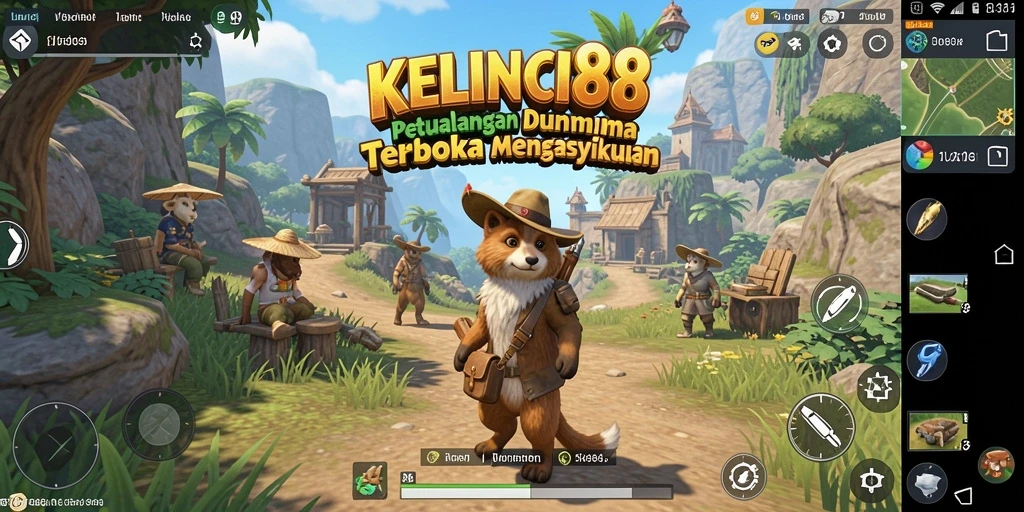 Tampilan gameplay KELINCI88 yang menampilkan eksplorasi dunia terbuka.