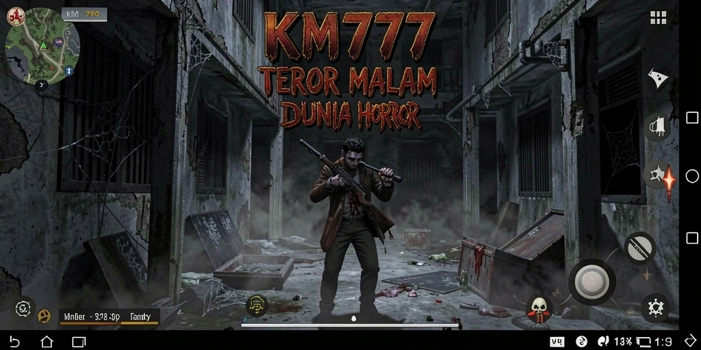 Tangkapan layar menampilkan suasana menakutkan dalam KM777 dengan monster yang mengintimidasi.