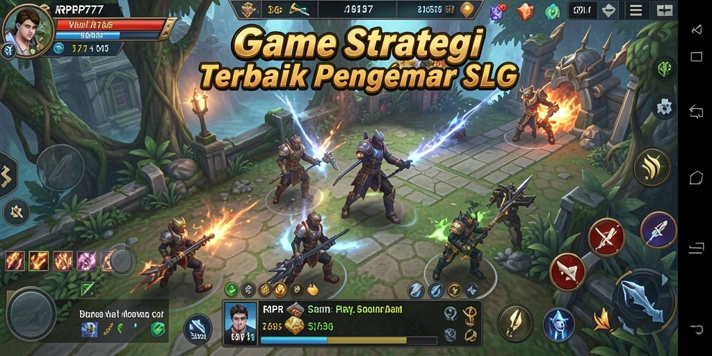 Tampilan screenshot RPRP777 yang menunjukkan aksi strategis SLG.