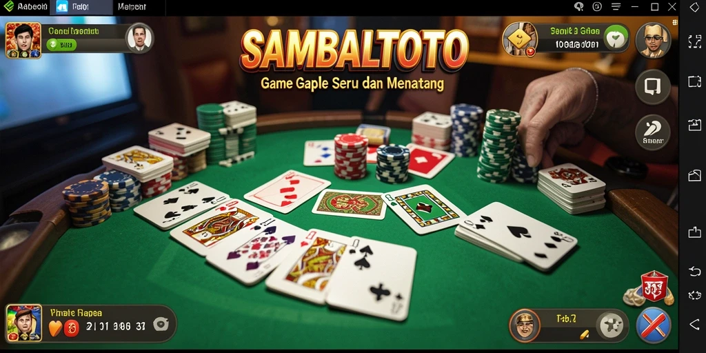 Tampilan gameplay Gaple yang seru dan interaktif.