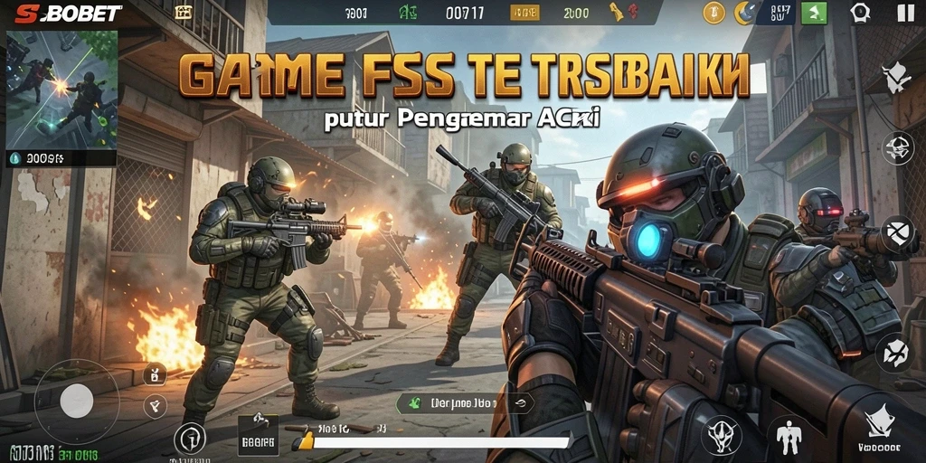 Tampilan gameplay SBOBET dengan aksi tembak-menembak yang seru.