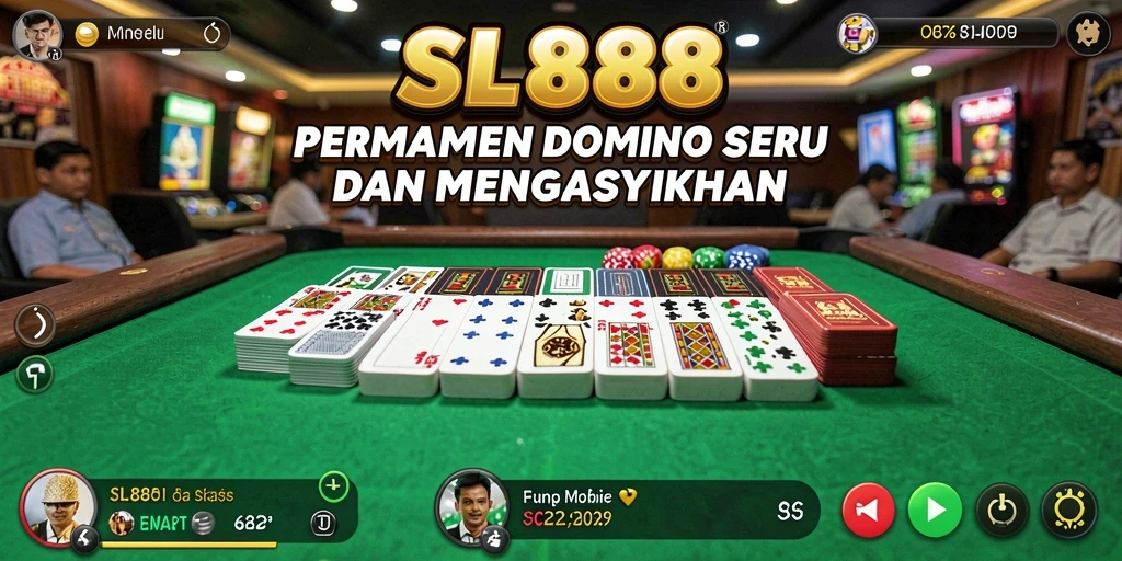 Tampilan gameplay menarik dari SL888 saat bermain domino.