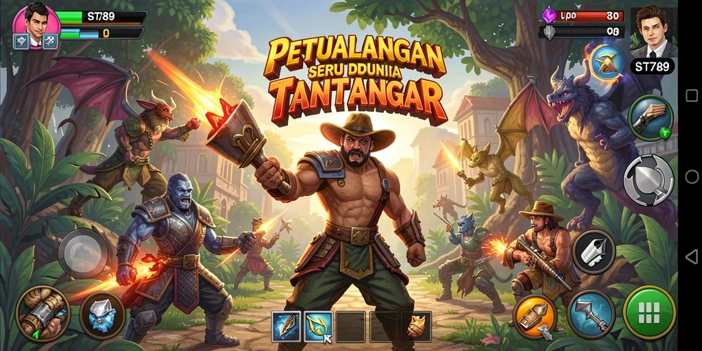 Gameplay menarik di dunia petualangan yang memukau.
