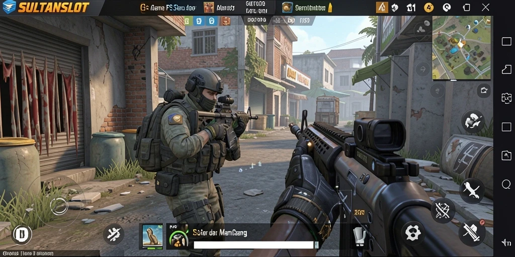Screenshot gameplay menampilkan aksi pertempuran seru di SULTANSLOT.