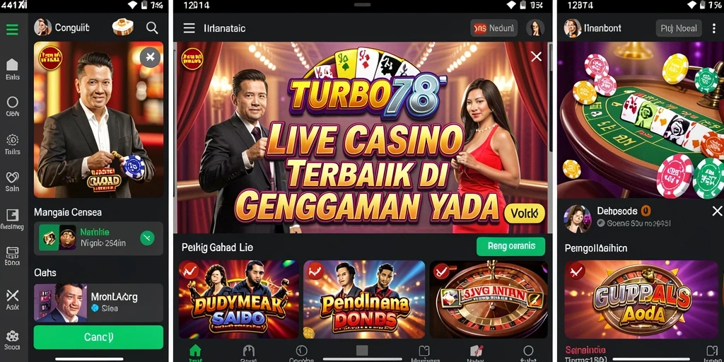 Gameplay Live Casino yang seru dan interaktif dalam TURBO78.
