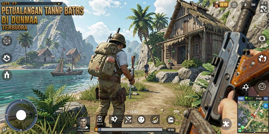Screenshot UT77 yang menampilkan pengalaman gameplay Open World yang mendebarkan.