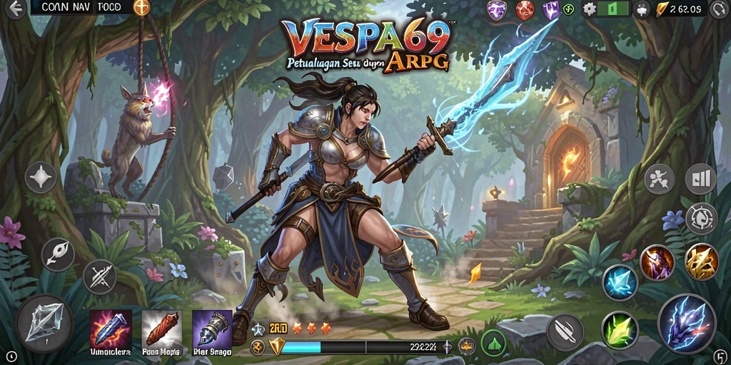Tampilan gameplay seru dari VESPA69 di dunia ARPG.